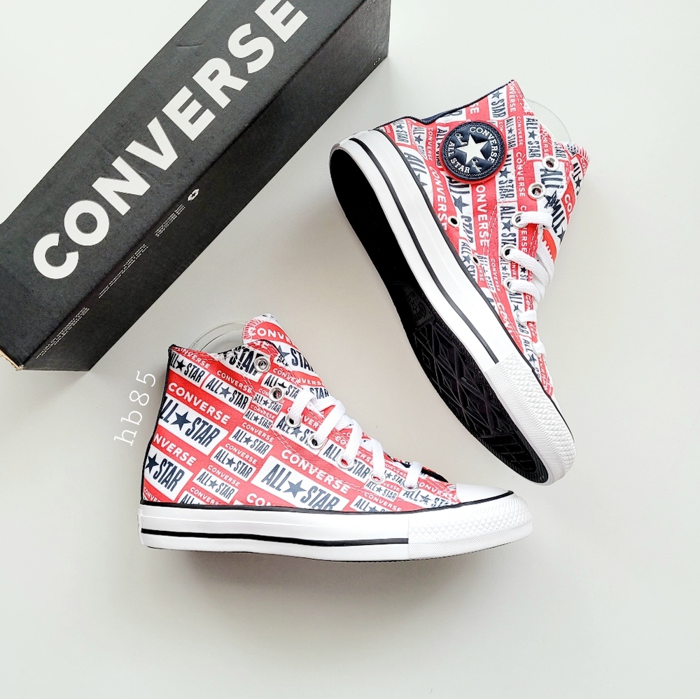 Converse Chuck Taylor All Star Hi Red White Blue Women's 5